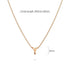 Initials Brick Alphabet Letter Necklace Rose Gold Layered Steel Jewellery
